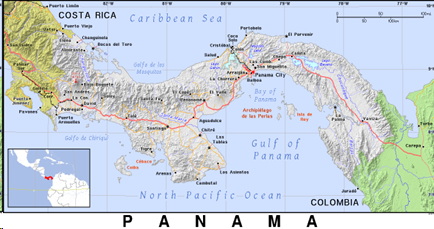 Map of Panama