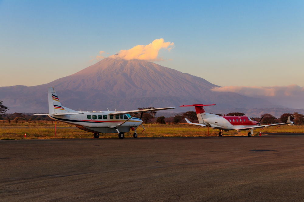 Small planes at Arusha Airport, Tanzania