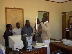 On site data rescue training in Mozambique by Dr. Thiaw from NOAA